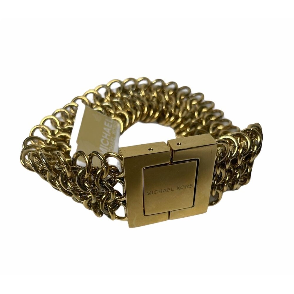 Michael Kors Gold-Tone Chain-Link Bracelet With Signature Logo Clasp - Picture 5 of 11